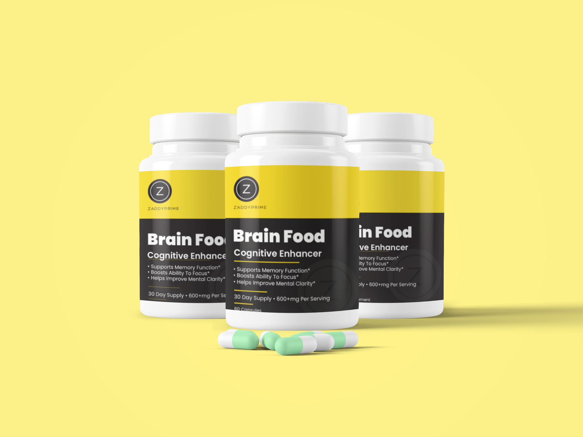 3 Pack Bundle Brain Food Cognitive Nootropic - Sharpen Your Mental Focus and Feed Your Brain